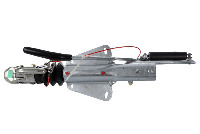 KNOTT KF27B ráfutószerkezet K27A vonóhoroggal 2700 kg-os pótkocsihoz V-típusú vonórúddal