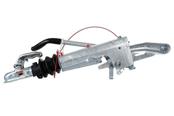 KNOTT KF20A ráfutószerkezet K20B vonóhoroggal 2000 kg-os pótkocsihoz V-típusú vonórúddal