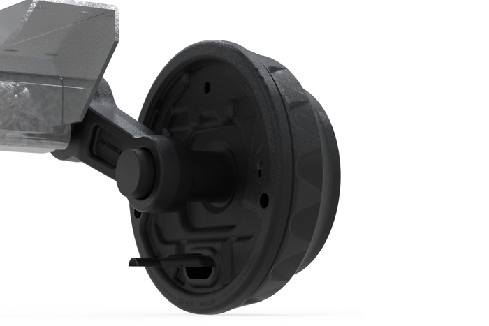 KNOTT VGB18 fékezett tengely pótkocsihoz/szállítóhoz 1800kg 1140/1248mm 1700mm 5x112