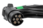 ASPÖCK 58-1022-087 elektromos szerelésű utánfutó kábelköteg 4,5 m 7 tűs bajonettzáras csatlakozó 2x5 tűs