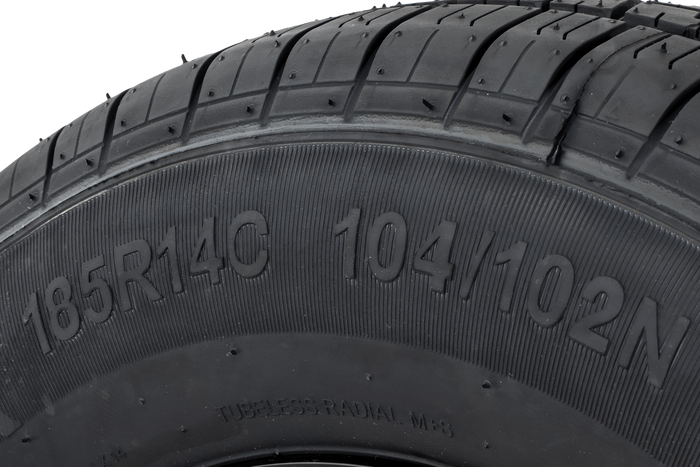 Erősített pótkocsi kerék KENDA GUMIABRONCS 185/80 R14C 104/102N ALUMÍNIUM FELNI STARCO fekete 5.5Jx14"H2 5x112 ET:30