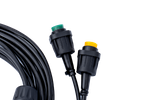 MANTES elektromos szerelés, utánfutó kábelköteg 4m, 7 tűs csatlakozó, 2x5 tűs bajonettzár