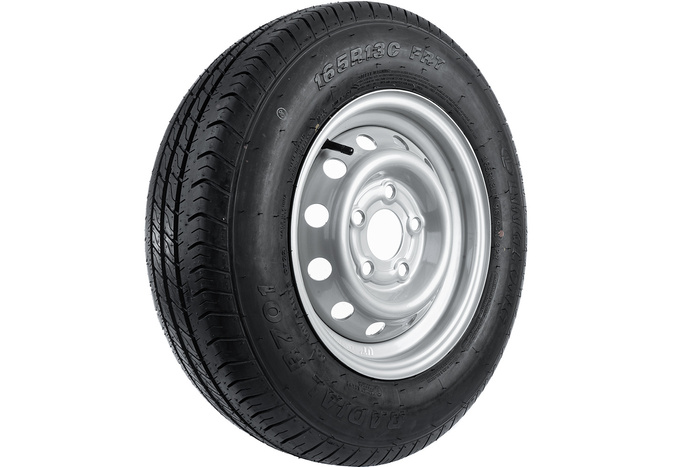Két megerősített kerék szett pótkocsihoz LINGLONG GUMIK 165/80 R13C 96/94N UNITRAILER FELNIK 4.5Jx13"H2 5x112 ET:30