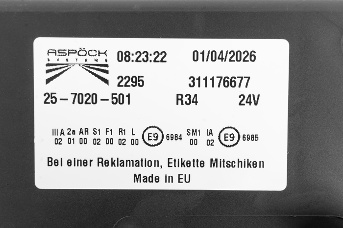 ASPÖCK EUROPOINT III LED bajonettzáras hátsó lámpa 7 tűs ASS2 kürttel 7 funkciós bal