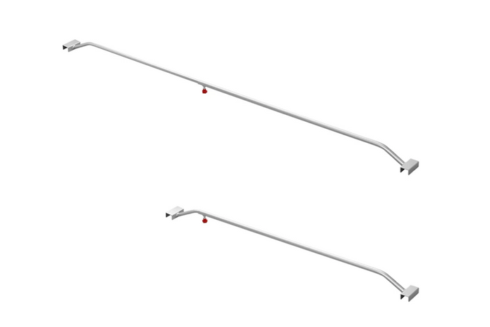 Lapos ponyvatartó ProPlus utánfutóhoz 340918, állítható 132–204 cm