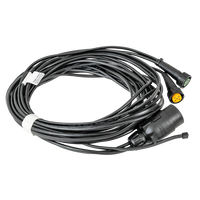 ASPÖCK elektromos szerelési kábelköteg utánfutóhoz 4,5 m 7 tűs bajonettzáras csatlakozó 2x 5 tűs