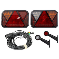 Lámpakészlet: FRISTOM LED hátsó lámpák + HORPOL LED oldalsó helyzetjelző lámpák + MANTES 7m-es 7 tűs kábelköteg