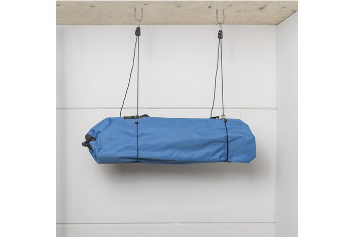 Két darabos ProPlus 320054 drótkötélcsörlő készlet, drótkötélemelő racsnis hajtókarral, 2,5 m, 68 kg
