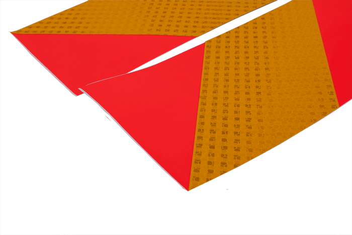 Matricák, fényvisszaverő matricák, rövid HERMON, nehézgépjármű-jelölő táblák, 565x132mm, bal+jobb