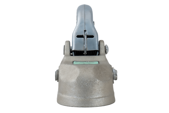 KNOTT K27-A gömbfejű vonóhorog 2700 kg-os pótkocsihoz, 50 mm-es öntöttvas csővonórúddal 