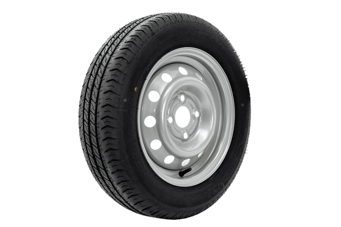Két kerék készlet pótkocsikhoz UNITRAILER / TEMARED / NIEWIADÓW / NEPTUN / ZASŁAW LINGLONG TYRES 155/70 R13 75N UNITRAILER FRIMS 4Jx13" 4x100 ET:30