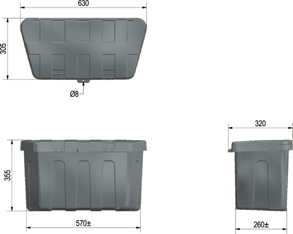 DE HAAN PROFIBOX PLUS szerszámosláda 630x350x300mm
