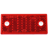 Téglalap alakú, lyukas reflektor PIROS DOBPLAST 76x34mm reflektorlámpa