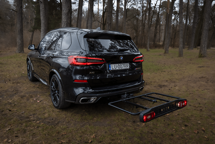 Inter Pack Re-Cargo vonóhorogra szerelhető plató + adapter 2 kerékpár szállításához