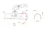 STEELPRESS BC-1200C gömbfejű vonóhorog 1200 kg-os pótkocsihoz, 50 mm-es csővonórúddal