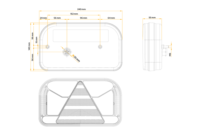 FRISTOM FT-170 LED hátsó lámpa 6 funkciós jobb oldali