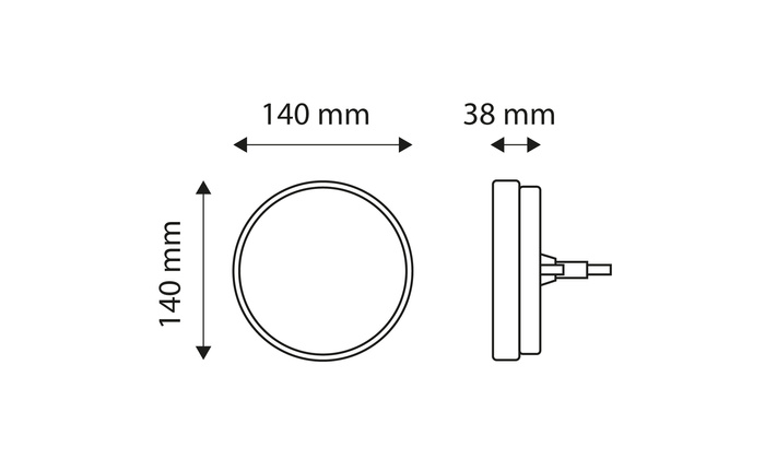 TT TECHNOLOGY TT.12519P LED hátsó lámpa 3 funkció jobb