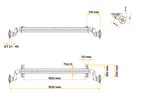AL-KO OPTIMA fékezetlen pótkocsi tengely 750kg 1100mm 1530mm 4x100