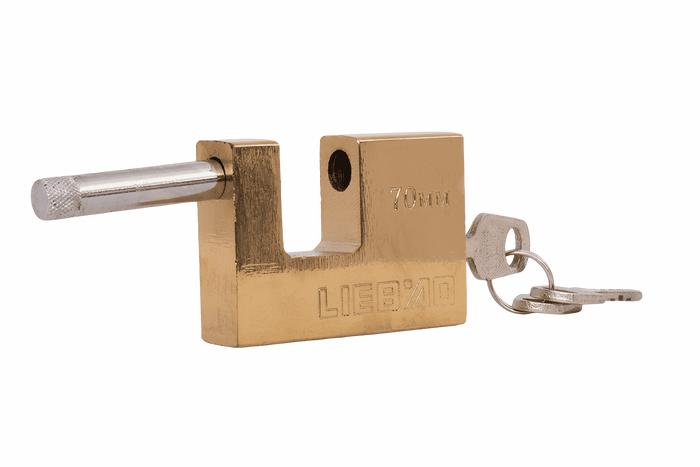 70 mm-es HERMON sárgaréz lakat, fülátmérő 10 mm