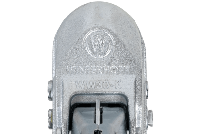 WINTERHOFF WW 30-K+Z gömbfejű vonóhorog 3000 kg-os pótkocsihoz, 35-51 mm-es csővonórúddal, öntöttvas