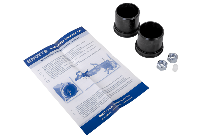 KNOTT 44,6 mm-es csúszó perselyek KF13/KF17/KF20 ráfutószerkezetekhez
