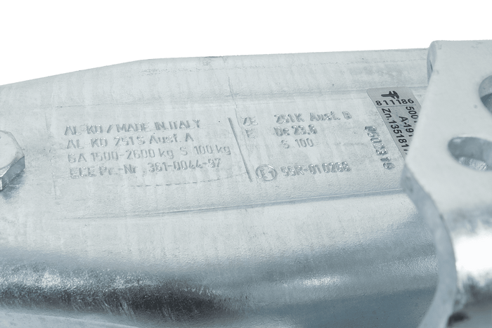 AL-KO 251S ráfutószerkezet AK270 vonóhoroggal 2600 kg-os pótkocsihoz, négyszögletes vonórúddal