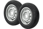 Két kerék készlet pótkocsikhoz UNITRAILER / TEMARED / NIEWIADÓW / NEPTUN / ZASŁAW LINGLONG TYRES 155/70 R13 75N UNITRAILER FRIMS 4Jx13" 4x100 ET:30