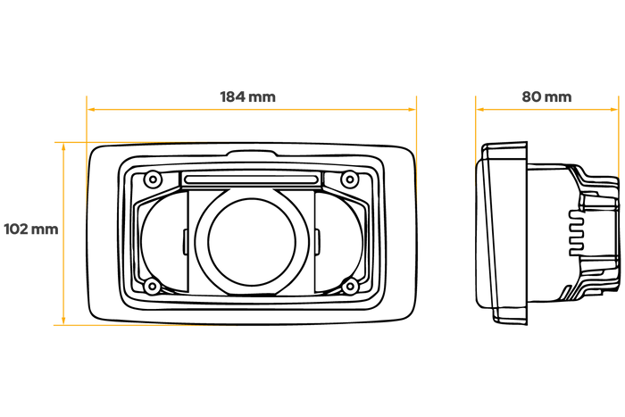 TT Technology TT.16608 LED első lámpa 3 funkcióval 12xLED 3150lm Fendt traktorokhoz