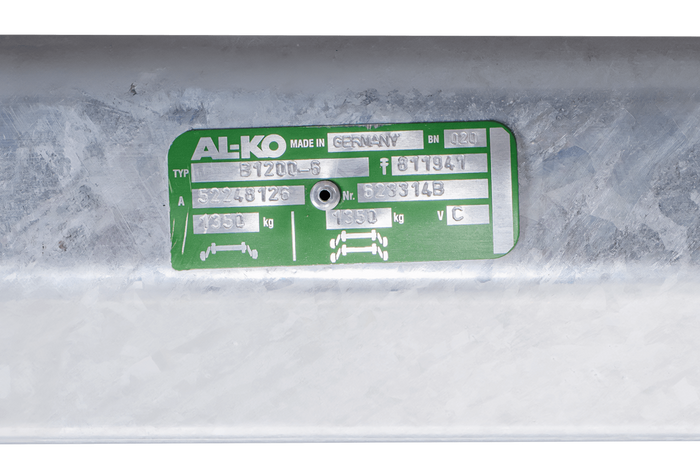 AL-KO COMPACT fékező tengely pótkocsihoz/szállítóhoz 1350kg 800mm 1250mm 5x112