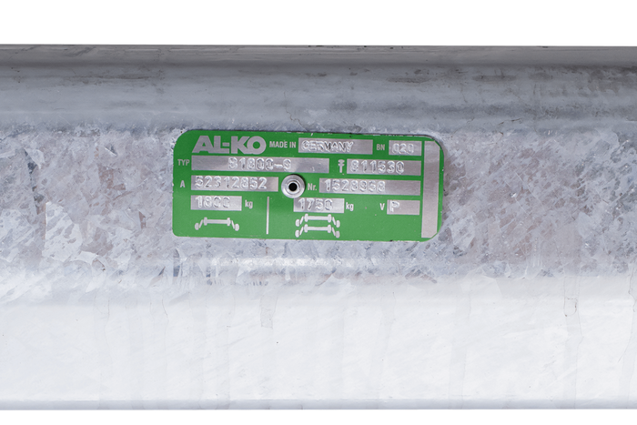 AL-KO EURO fékezett hajóutánfutó tengely 1800kg 1645/1755mm 2230mm 5x112