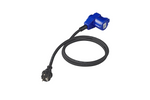 Adapter Schuko dugóval és CEE könyökcsatlakozóval + Schuko aljzat 16A ProPlus 373528DE kábel 150cm