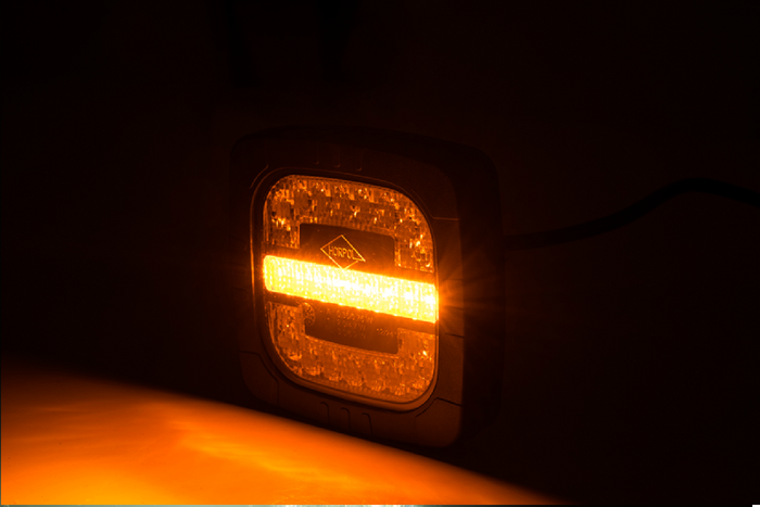 HORPOL ROCA LZD 2805 LED elülső lámpa 3 funkció univerzális tartóval