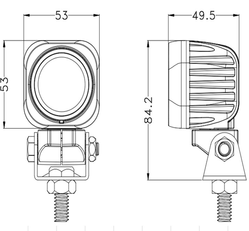 LED munkalámpa reflektor TT TECHNOLOGY TT.13331 1xLED 800lm négyzet alakú