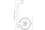 ProPlus 341507 támasztókerék 150kg 48mm 650-880mm