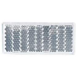 Téglalap alakú öntapadós reflektor FEHÉR DOBPLAST 76x34mm fényvisszaverő